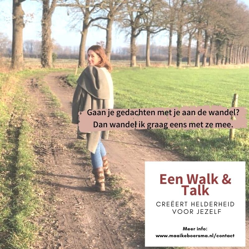 Walk & Talk bij de Buitentherapeut in Overijssel. Je hoofd leegmaken, weer voelen en ervaren. 